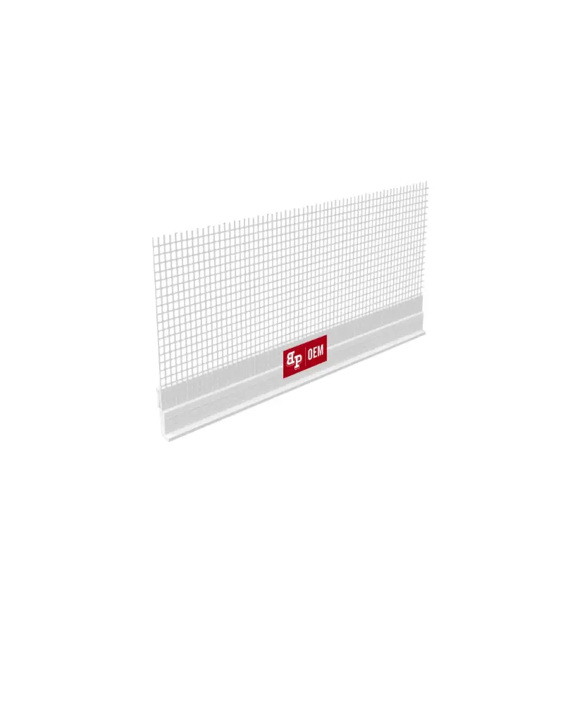 Sockelprofil PVC-Tropfkante (1/2) (25 x 2m (50m))