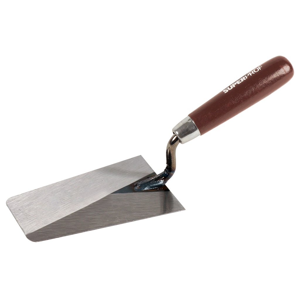 Plasterer's trowel with rounded corners