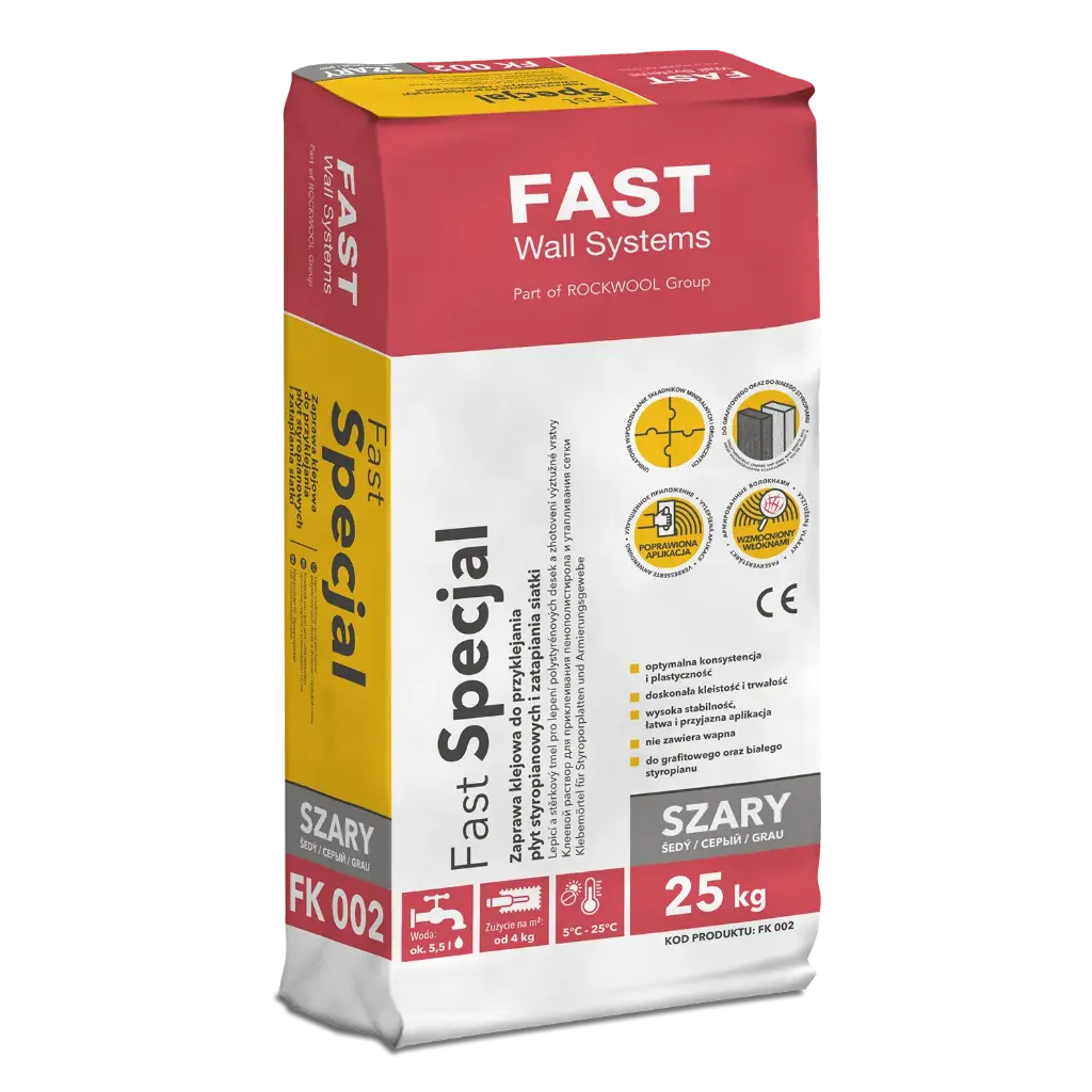 Fast Wall FAST special kleef- en uitvlakkingsmortel (25kg) 