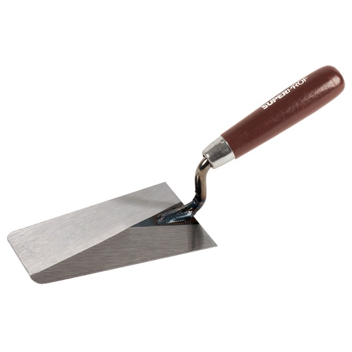 Plasterer's trowel with rounded corners