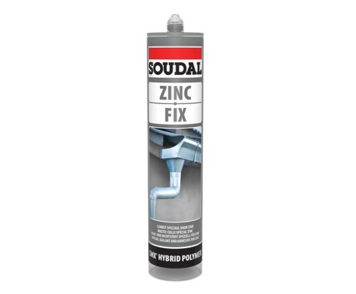 Soudal zinc fix gris (tube 290ml)(134631) Boîte de 6 pièces