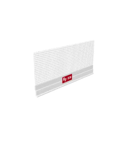 [ETI009] Profilé de socle Bord d'égouttement en PVC (1/2) (25 x 2m (50m))