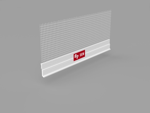 [ETI009] Sokkelprofiel pvc stuk voor alu sokkel BP1S 3mm (2/2) (20 x 2.5m (50))
